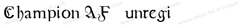 Champion AF (unregi字体转换